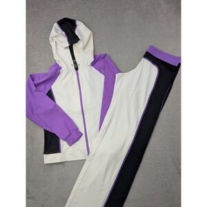 Shock Absorber Women's Size S/M Tracksuit Hoodie Pants Set White Purple Black